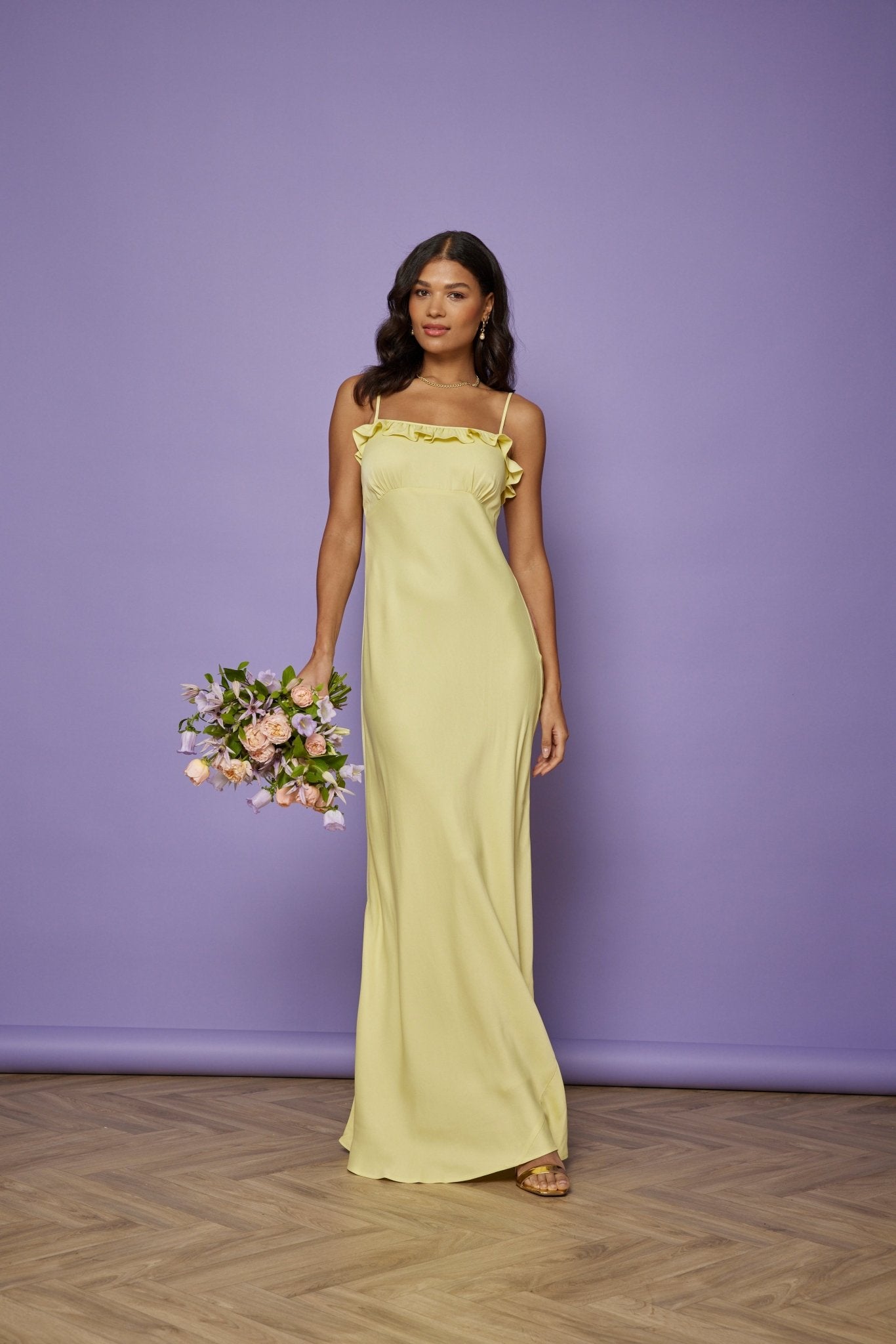 Purple and Yellow Bridesmaid Dresses