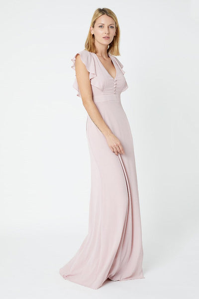 Elle Crepe Chiffon Open Back Dress - Blossom Pink - Maids to Measure