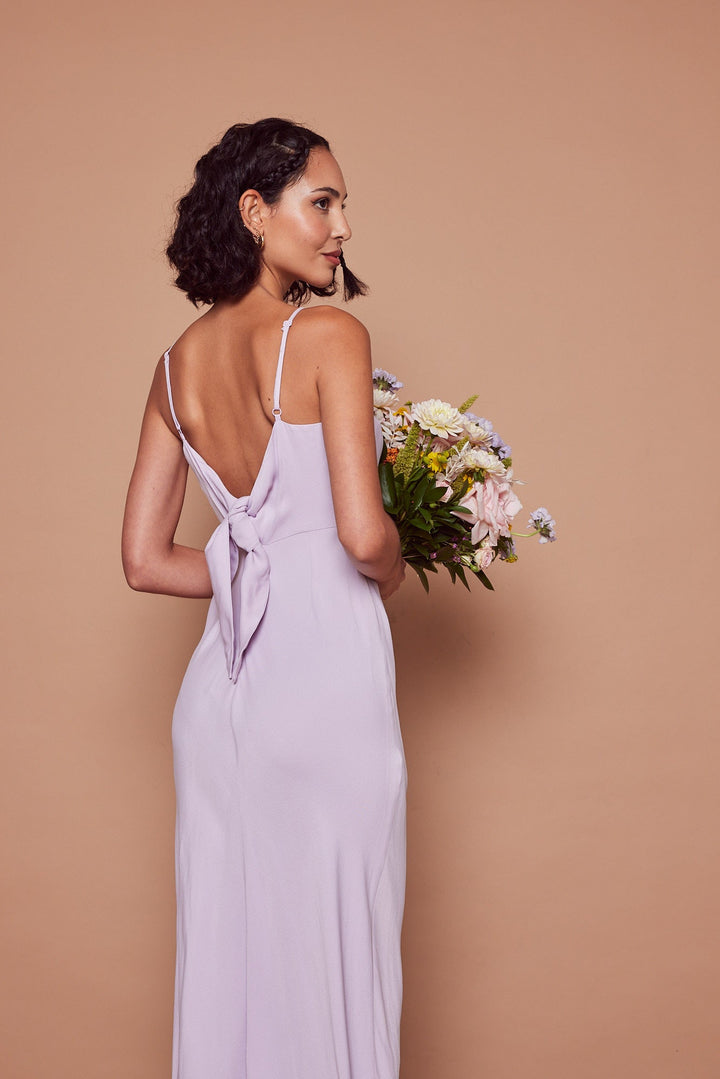 Stella Satin Slip Dress Lilac