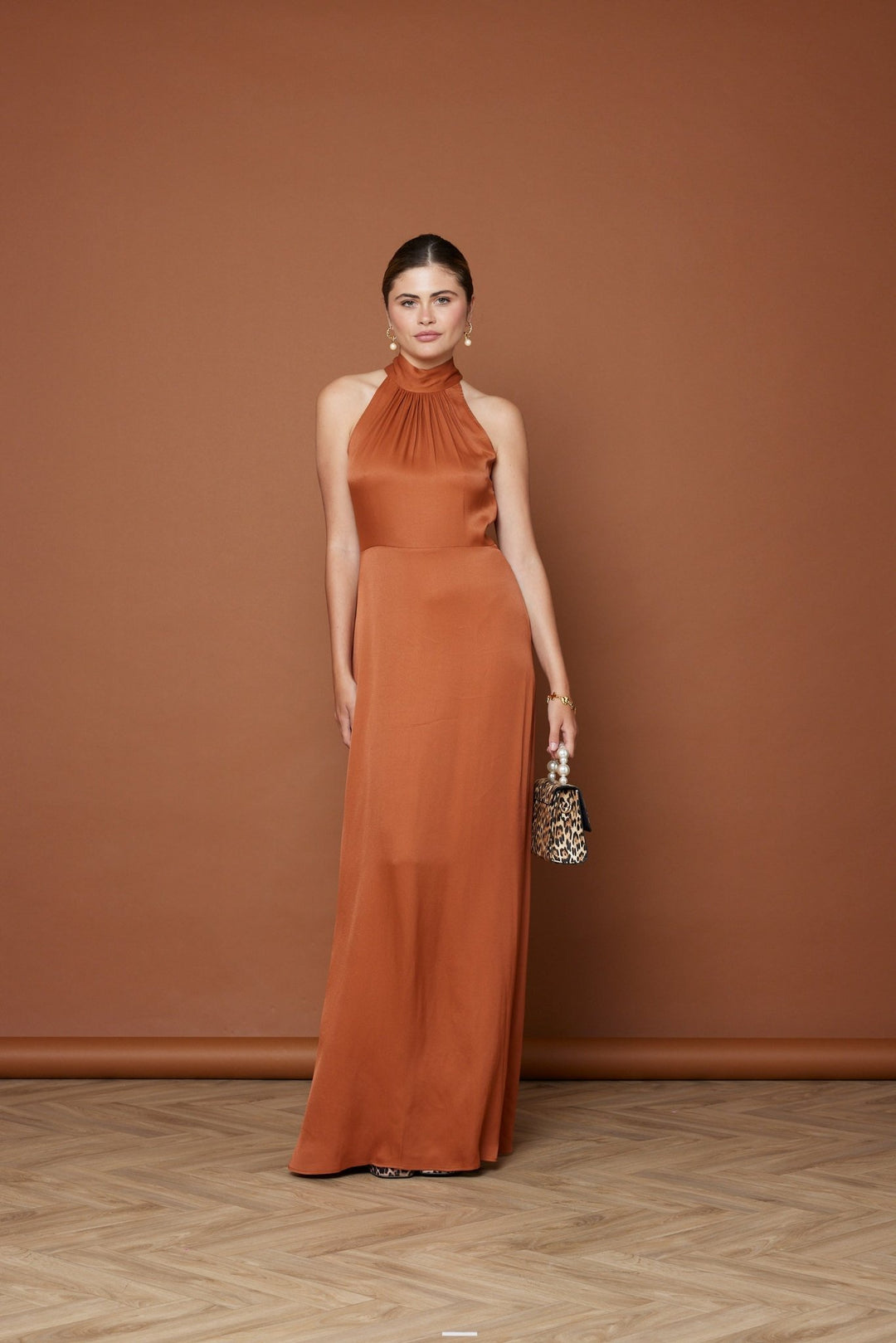 Our Tilly Burnt Orange Bridesmaid Dress Maids to Measure